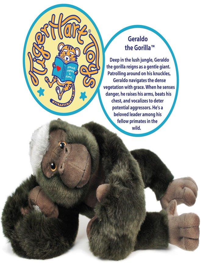 TigerHart Geraldo The Gorilla - 14 Inch (with Hanging Arms Outstretched) Stuffed Animal Plush Monkey - Image 2